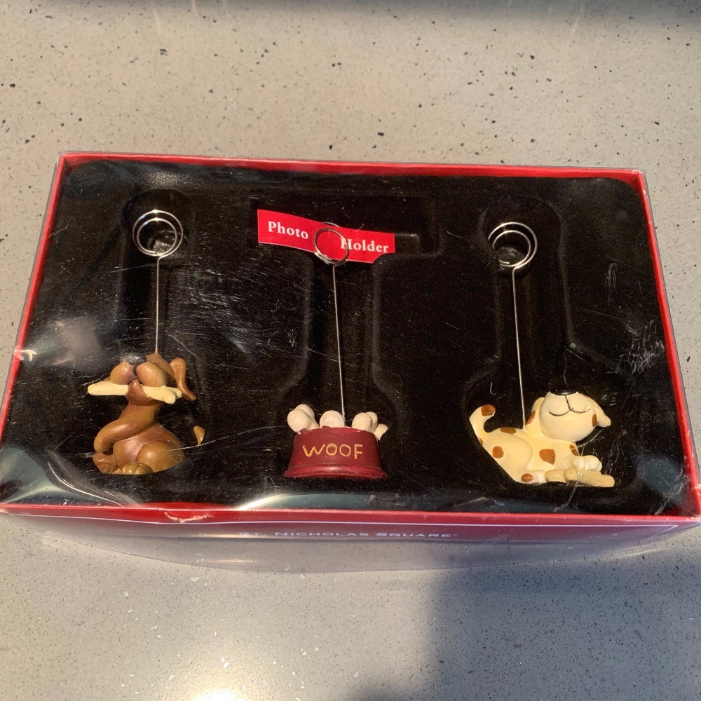 Dog themed photo/memo holders